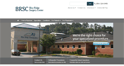 Desktop Screenshot of blueridgesurgerycentersc.com